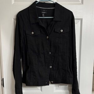 Chic Black Linen Jacket